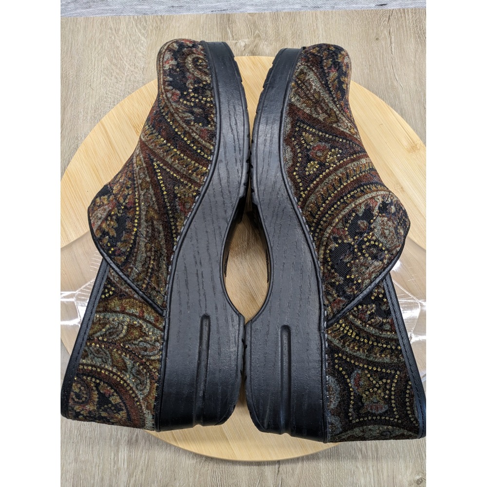 Dansko Paisley Clogs Comfort Slip On Shoes Work Casual Size 40 9.5 Velvet Fairy - Picture 5 of 11